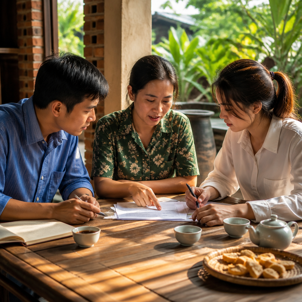 Người dùng làm việc trên tài liệu Word, biểu thị sự cộng tác và hiệu quả trong soạn thảo.